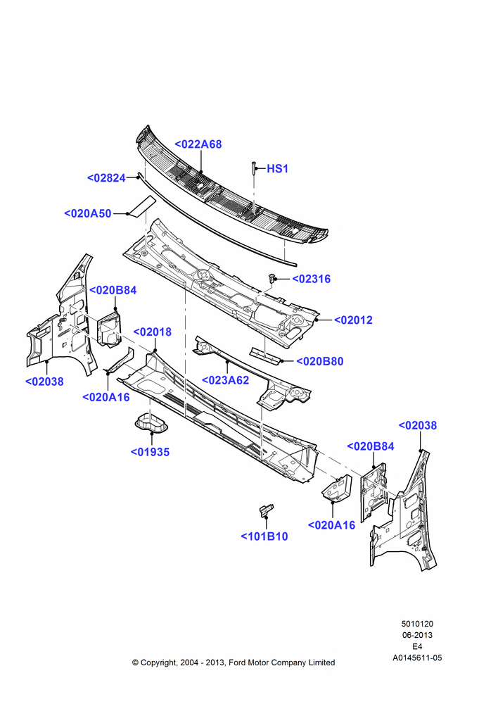20 - Cowl/Panel and Related Parts; 02/AUG/2004