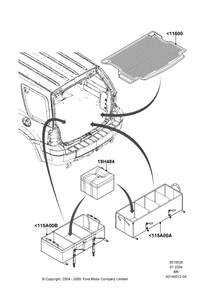 35XA - Load Compartment Trim, Accessory; 26/JUL/2004-01/MAY/2006