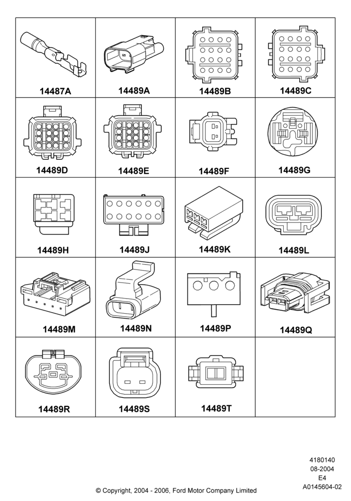 40A - Wiring Connectors, Page A; 02/AUG/2004