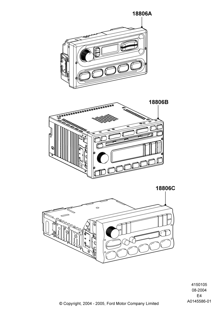 05A - Audio Equipment - Original Fit, With Radio; 02/AUG/2004-18/AUG/2008