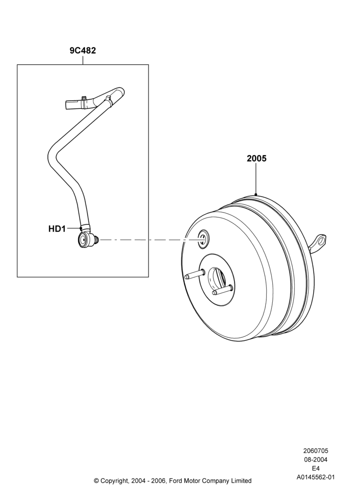 05A - Brake Booster, Ford 150 Series; 02/AUG/2004-06/AUG/2007