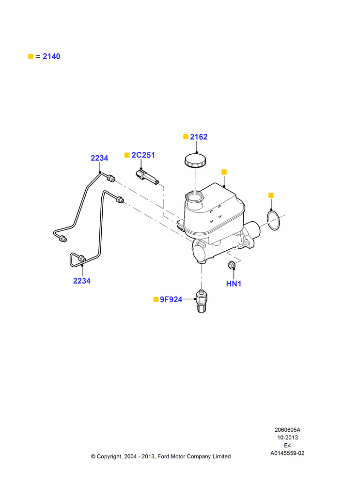 05A - Master Cylinder - Brake System, Ford 150 Series; 02/AUG/2004-06/AUG/2007