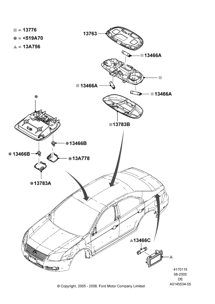 Interior Lamps, Mercury Division Derivative