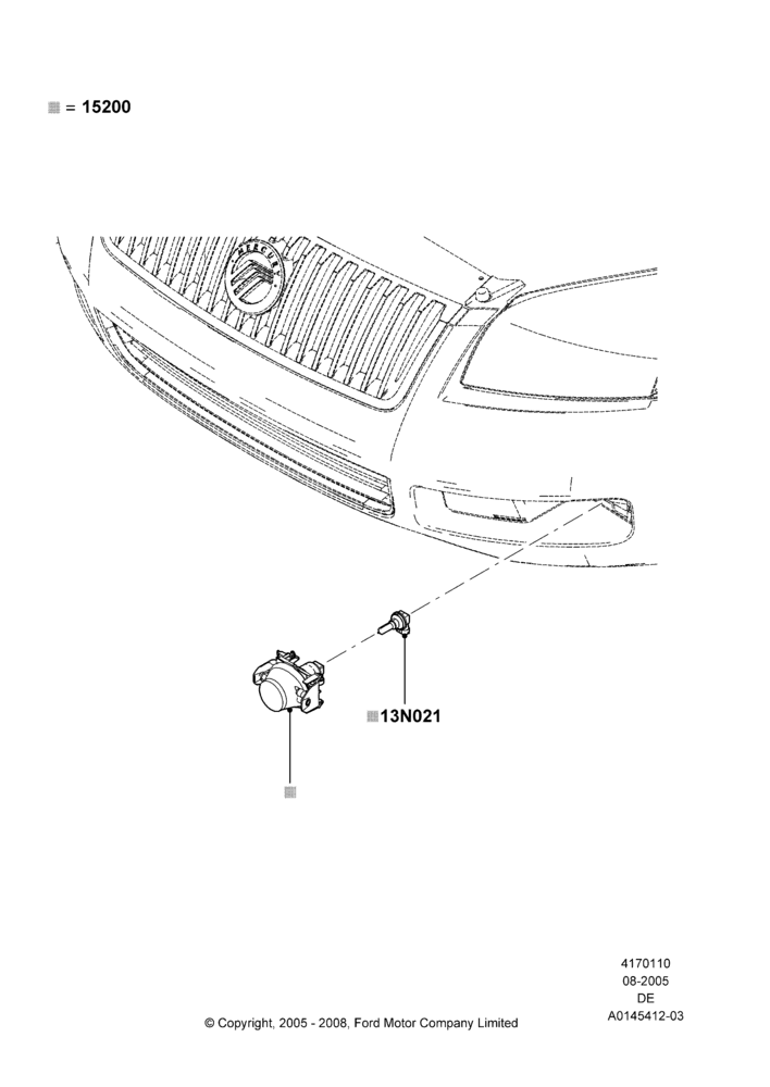 10B - Front Fog Lamps, Mercury Division Derivative; 01/AUG/2005-29/JUL/2012