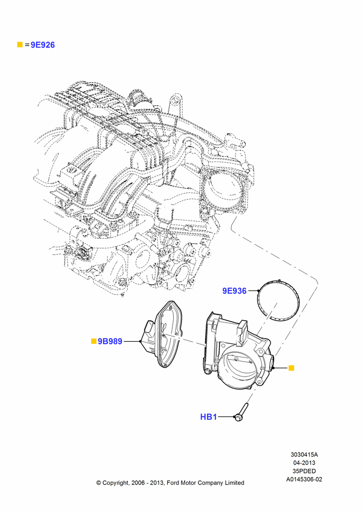 15A - Throttle Housing, 3.5L 4V DOHC VCT SMPI V6 Gas; 06/NOV/2006-12/JUL/2010