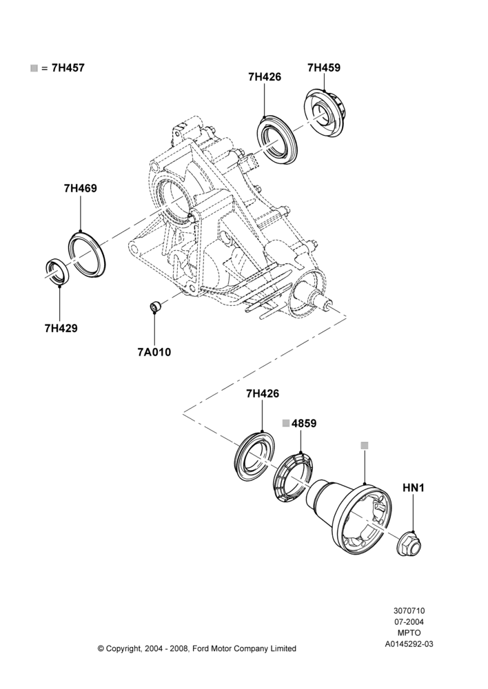 10C - Transfer Drive Components, 4WD; 26/JUL/2004-01/MAY/2006