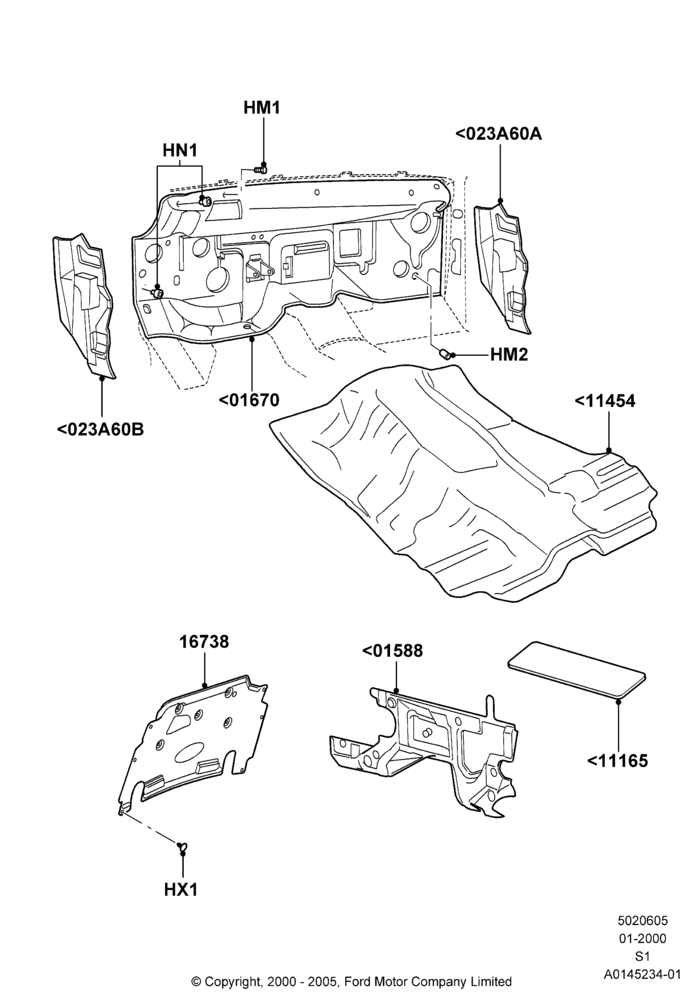 05 - Insulators - Front, Fitted Under The Vehicle; 31/JAN/2000-30/JUN/2005
