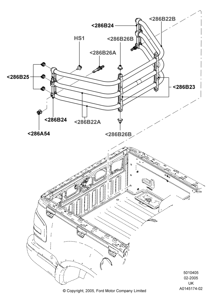 05C - Pick Up Box/Tailgate and Tonneau, Pick Up Box Extender, Production Installed; 30/JAN/2006-29/OCT/2010