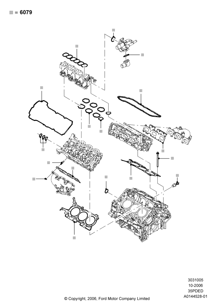 05A - Engine Gasket Kits, 3.5L 4V DOHC VCT SMPI V6 Gas; 06/NOV/2006-12/JUL/2010