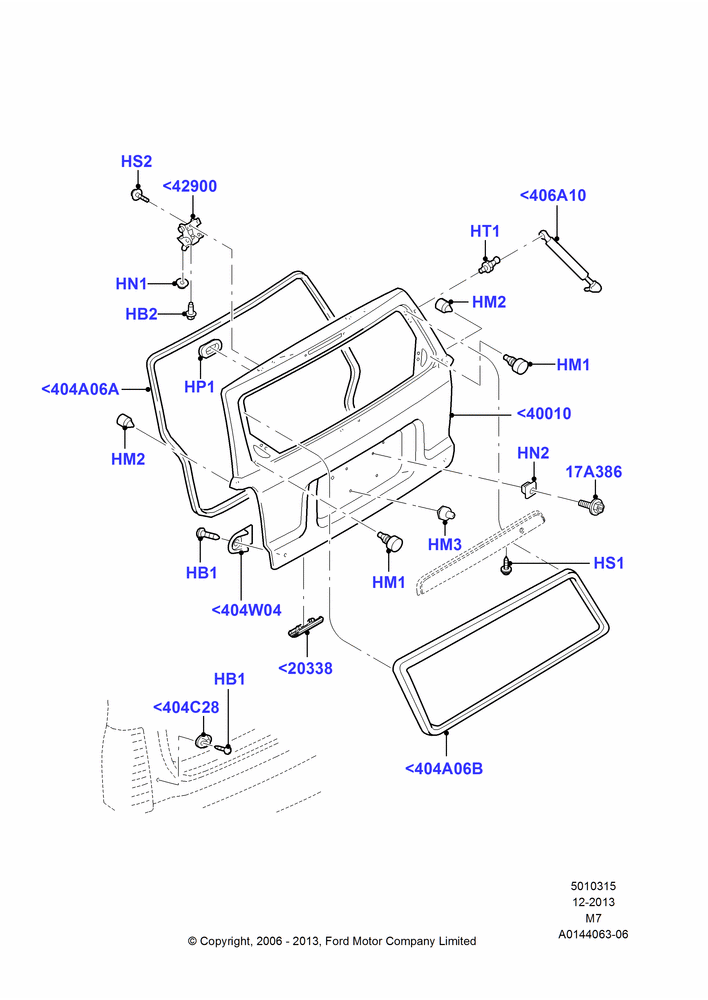 15 - Luggage Compartment Door; 01/MAY/2006-29/APR/2012