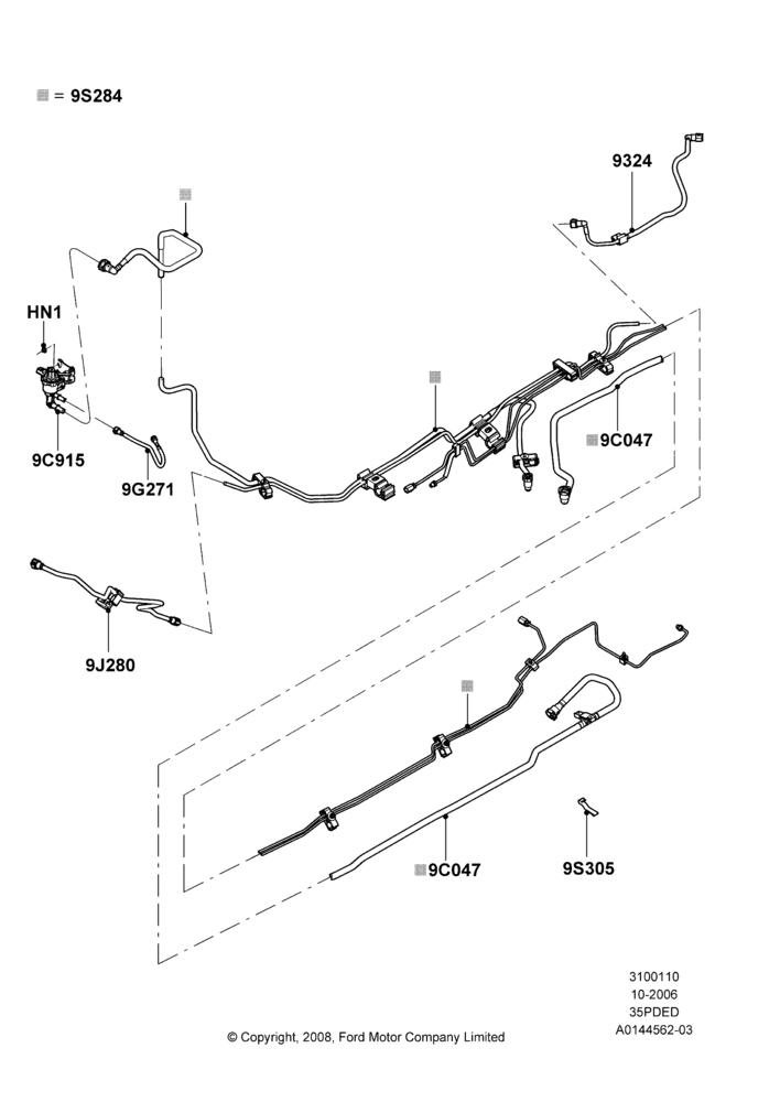 10A - Fuel Lines, 3.5L 4V DOHC VCT SMPI V6 Gas; 06/NOV/2006-12/JUL/2010