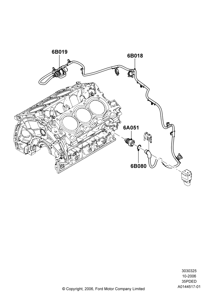 25A - Engine Heater, 3.5L 4V DOHC VCT SMPI V6 Gas; 06/NOV/2006-12/JUL/2010