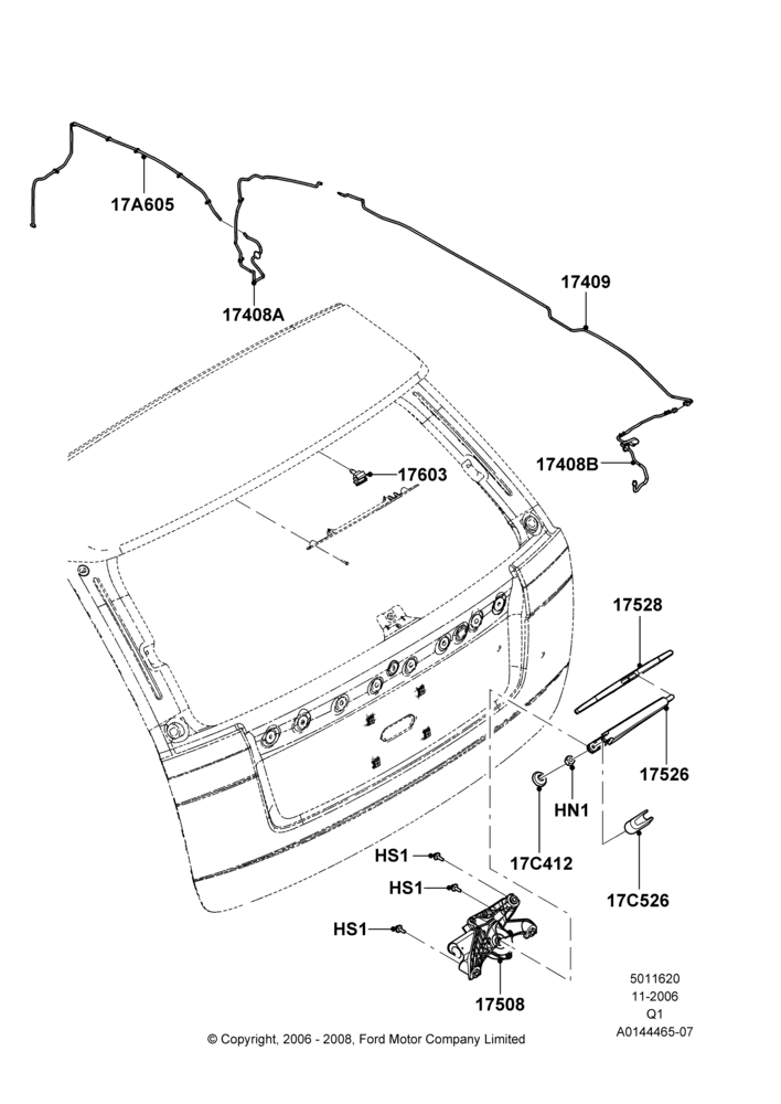 20 - Rear Window Wiper and Washer; 06/NOV/2006-24/DEC/2014