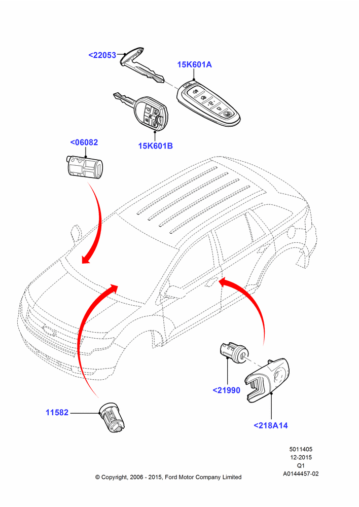 05 - Vehicle Lock Sets and Repair Kits; 06/NOV/2006-24/DEC/2014