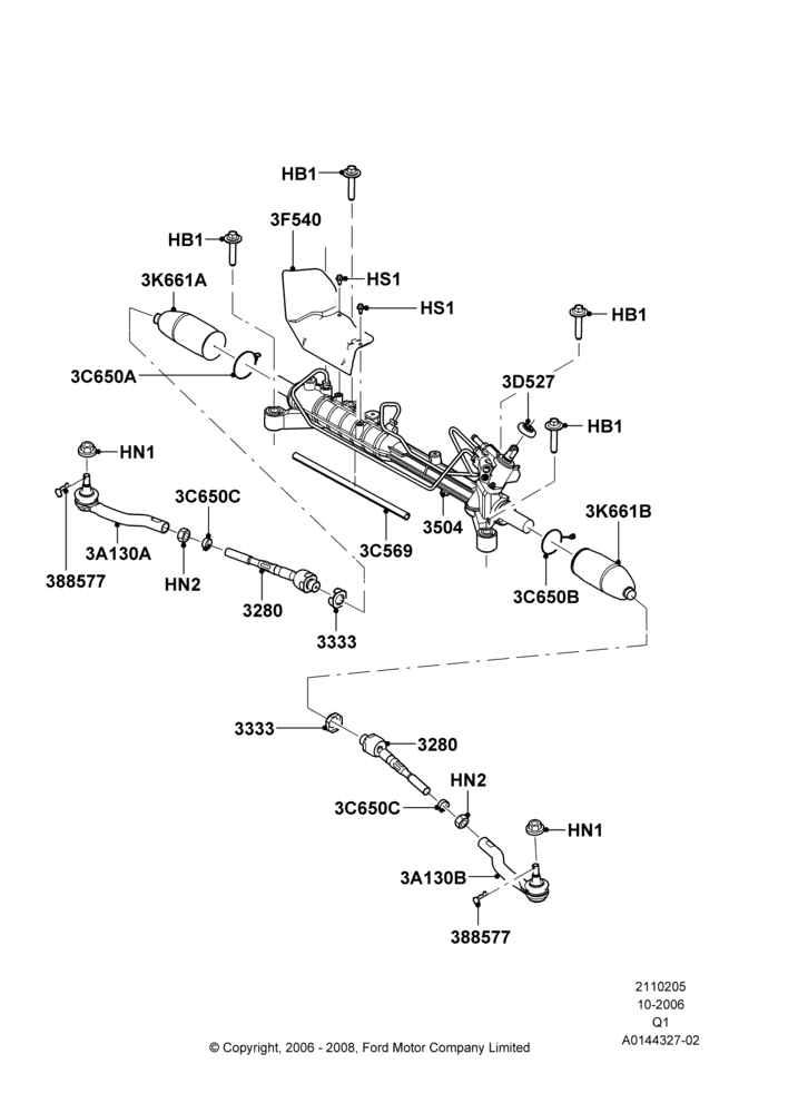 05A - Steering Gear; 06/NOV/2006-12/JUL/2010