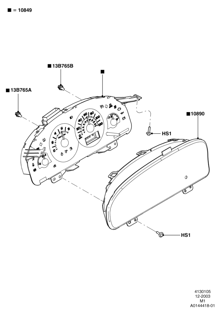 05B - Instrument Cluster, Ford Series; 22/DEC/2003-01/MAY/2006
