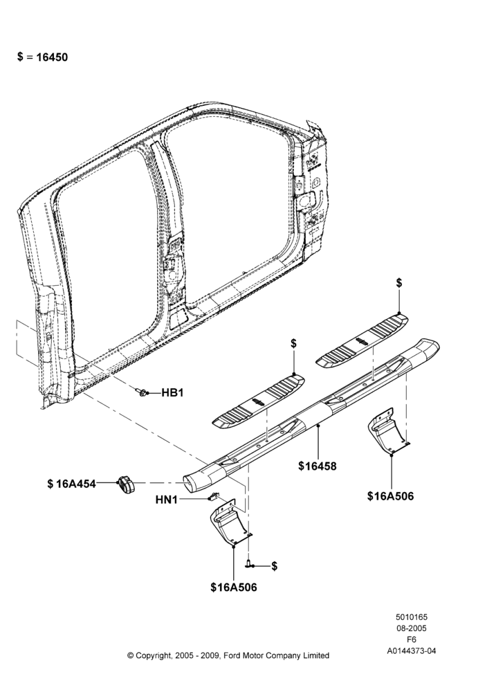 Running Boards/Side Steps, Chrome Eliptical Running Board, Crew Cab, Lincoln, Production Step Bars