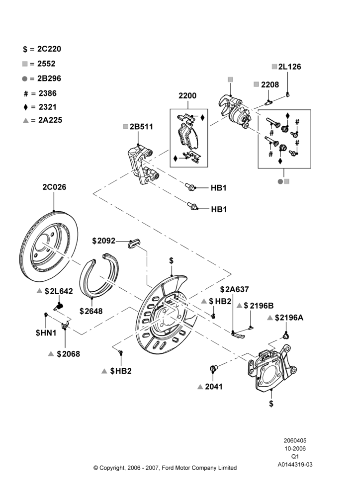 05A - Rear Brake Discs and Calipers; 06/NOV/2006-12/JUL/2010