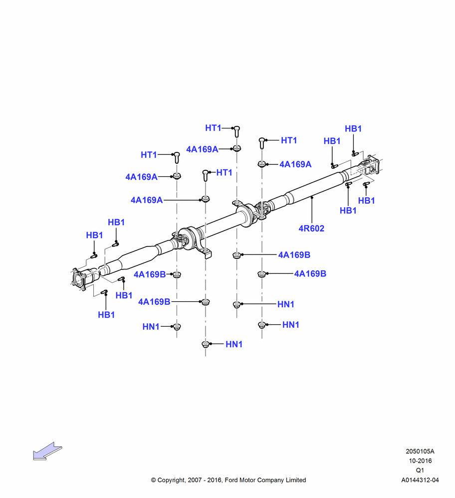 05A - Drive Shaft - Rear Axle Drive; 06/NOV/2006-23/JUL/2008