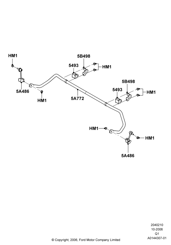 10 - Rear Cross Member & Stabilizer Bar; 06/NOV/2006-24/DEC/2014