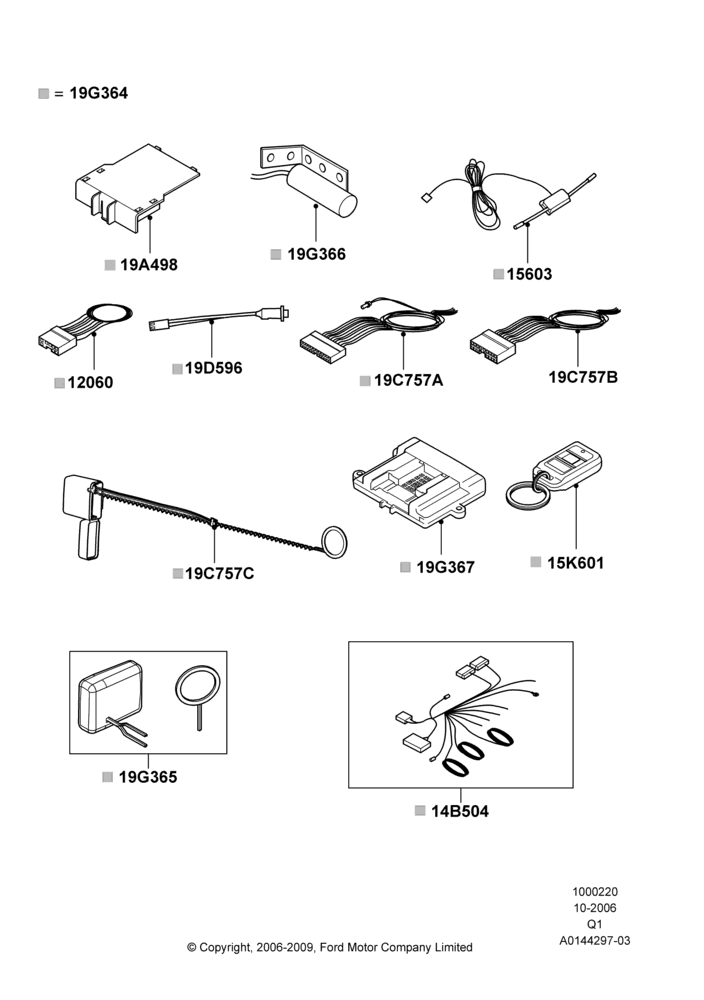 20A - Remote Starting Kit, One Way Remote Start; 06/NOV/2006-12/JUL/2010