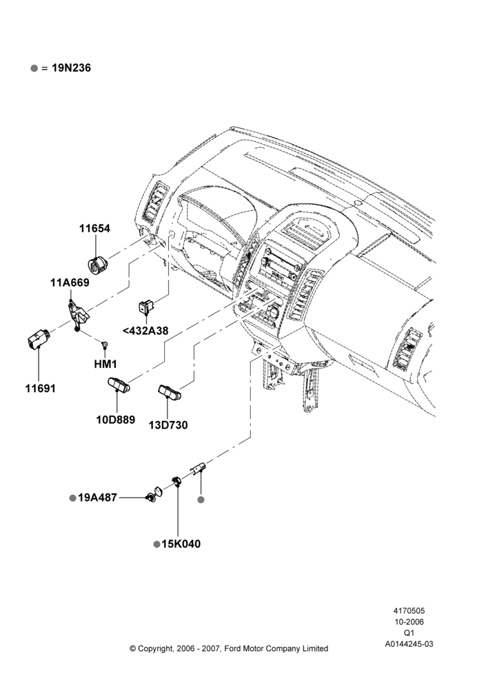 05A - Instrument Panel Related Parts, Ford Series; 06/NOV/2006-12/JUL/2010