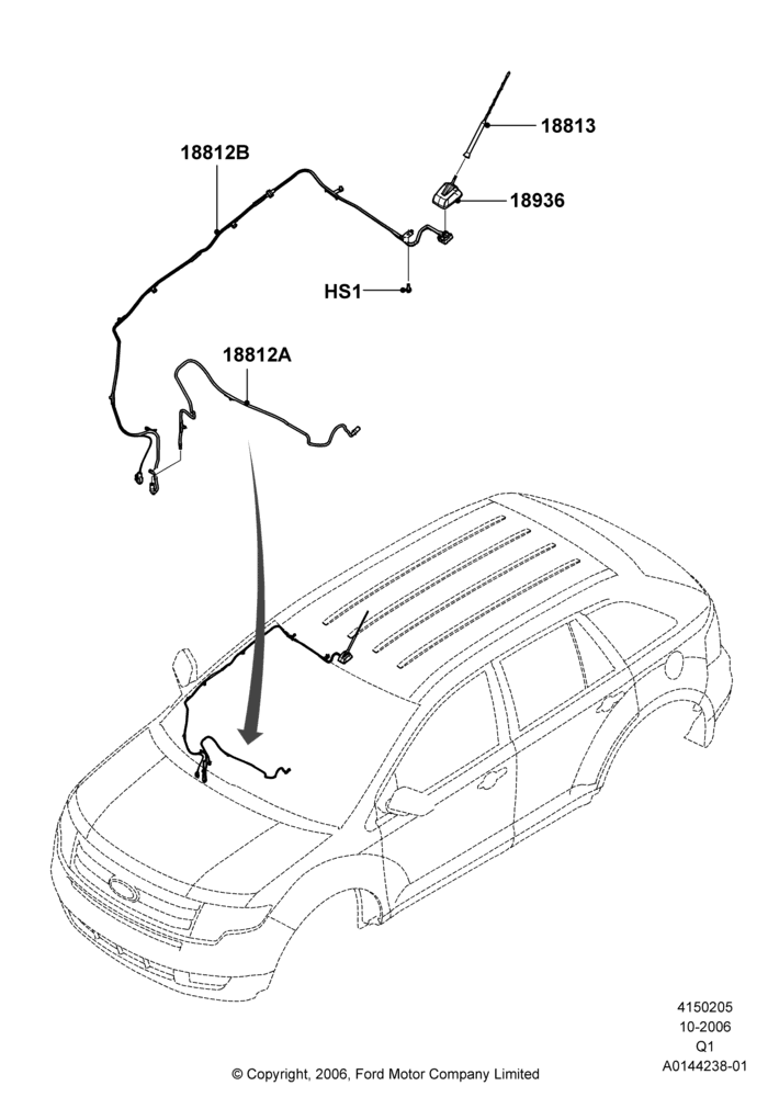 05A - Antenna, Less AM/FM Stereo/6 CD/Nav System, Less Radio Reception Equipment; 06/NOV/2006-01/JUN/2009