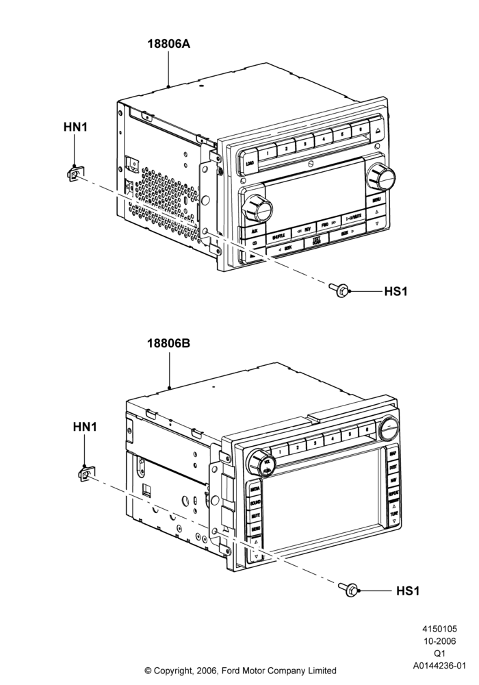 05A - Audio Equipment - Original Fit, Less Radio Reception Equipment, Less THX Audiophile Sound System; 06/NOV/2006-18/SEP/2008