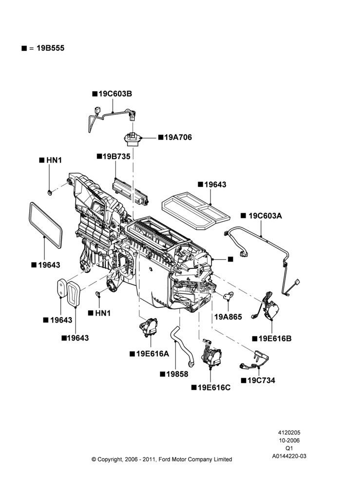 05A - Heater/Air Cond.External Components, Manual Air Conditioning; 06/NOV/2006-12/JUL/2010