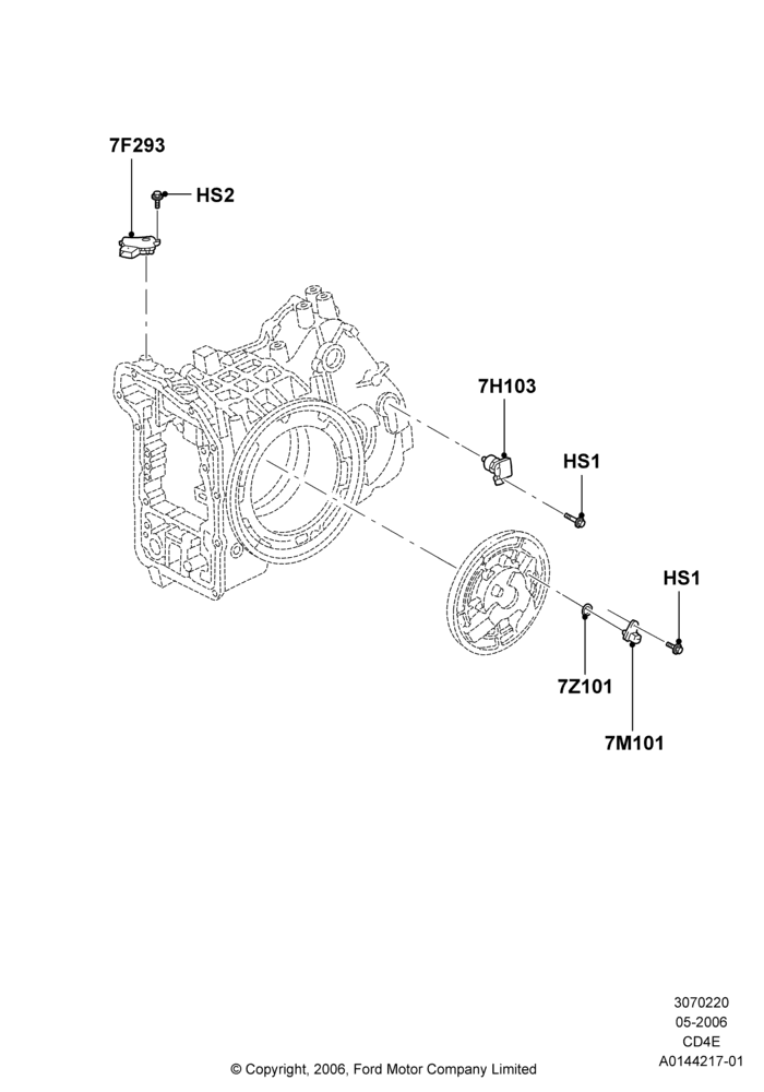 Transmission Modules and Sensors, 4 Speed CD4E Automatic