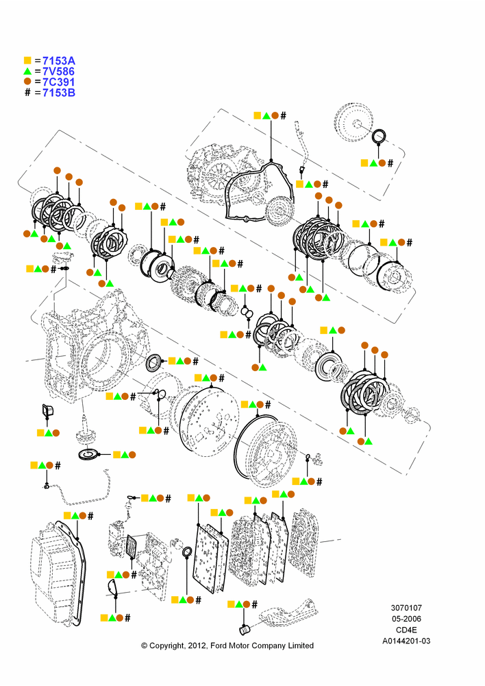 07D - Automatic Transmission Gasket Kits, 4 Speed CD4E Automatic; 01/MAY/2006-23/JUN/2008