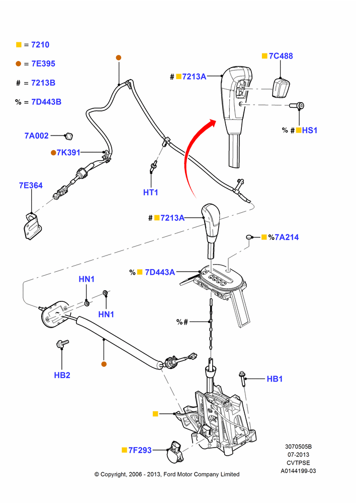 05B - Gear Change-Automatic Transmission, CVT Auto Trans Powersplit Elec; 01/MAY/2006-08/JAN/2007