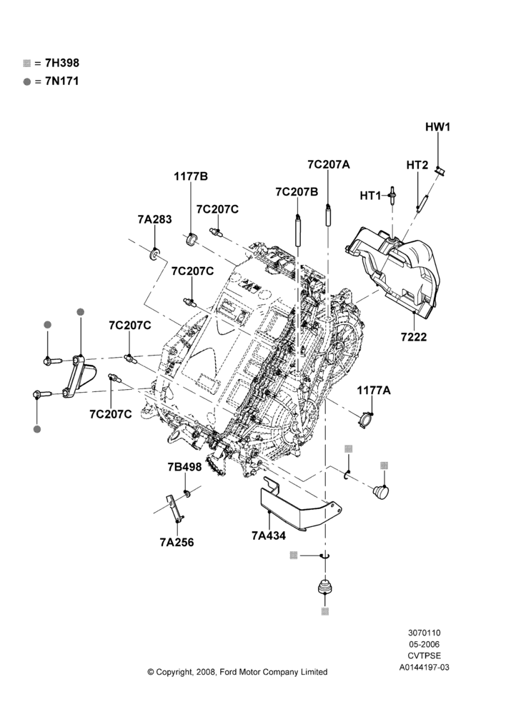 10B - Transmission External Components, CVT Auto Trans Powersplit Elec; 01/MAY/2006-29/APR/2012