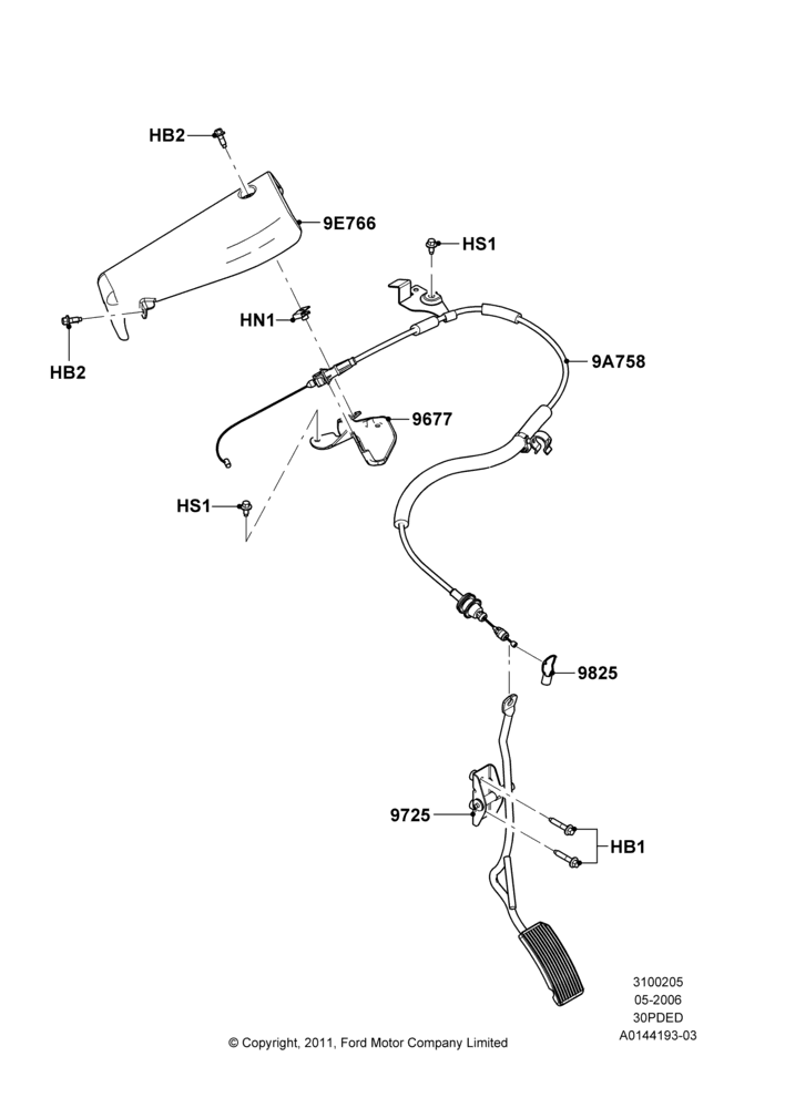 05D - Accelerator/Injection Pump Controls, 3.0 V6 24V DOHC EFI Modular; 01/MAY/2006-23/JUN/2008