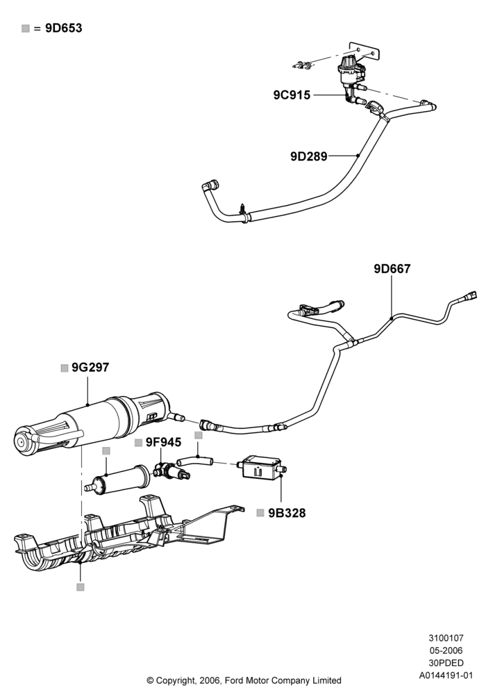 07G - Fuel Vapour System, 3.0 V6 24V DOHC EFI Modular; 01/MAY/2006-08/JAN/2007