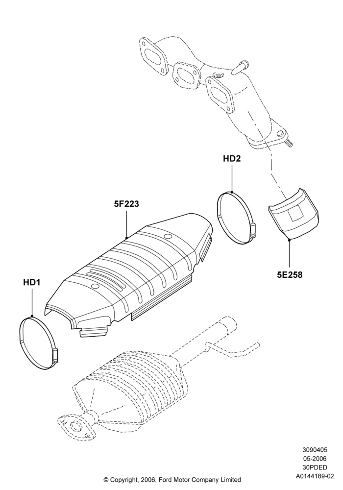 Heat Shields - Exhaust System, 3.0 V6 24V DOHC EFI Modular