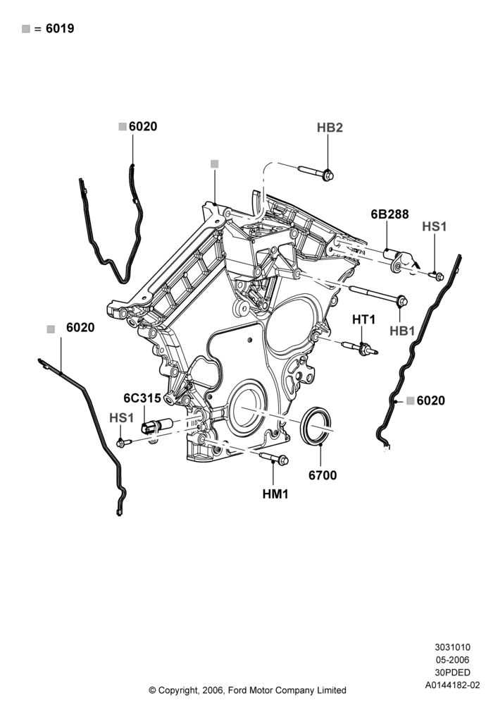 Timing Gear Covers, 3.0 V6 24V DOHC EFI Modular