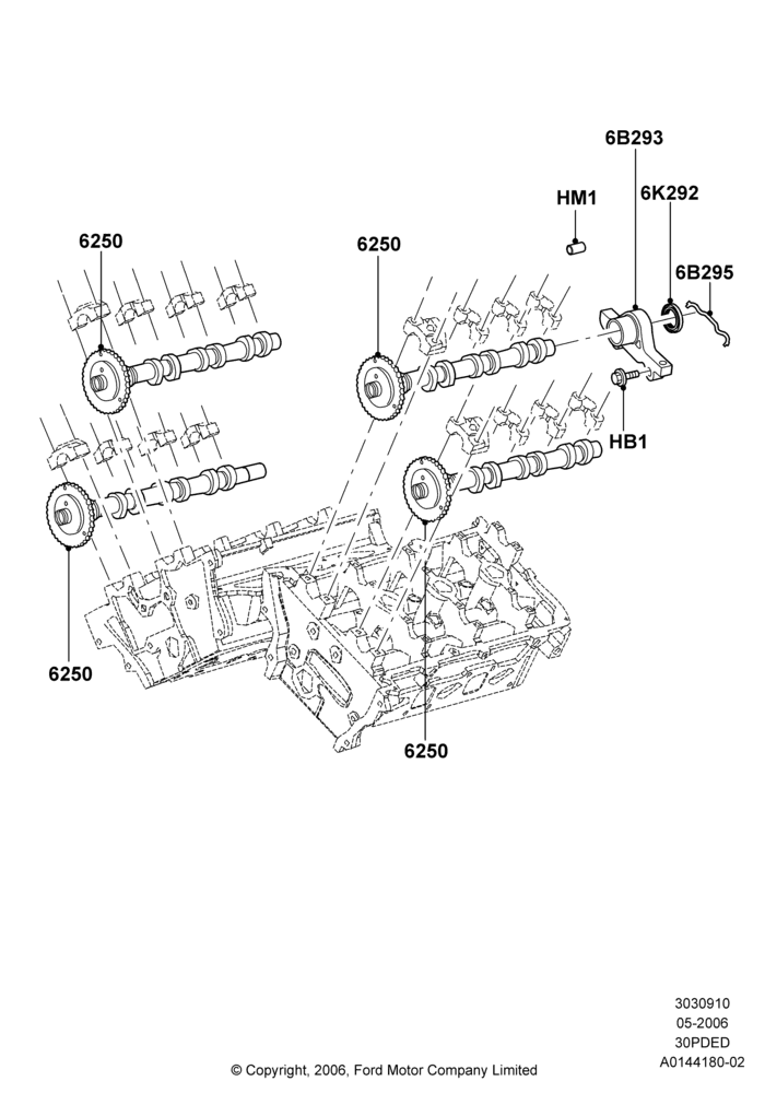 Camshaft, 3.0 V6 24V DOHC EFI Modular