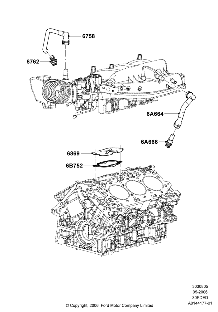 05D - Emission Control - Crankcase, 3.0 V6 24V DOHC EFI Modular; 01/MAY/2006-23/JUN/2008