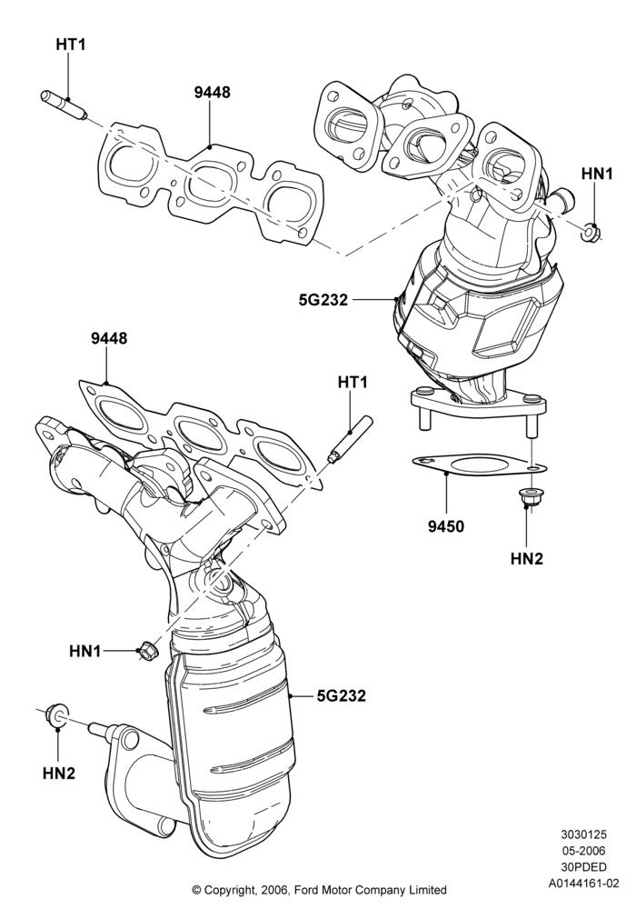 Exhaust Manifold, 3.0 V6 24V DOHC EFI Modular