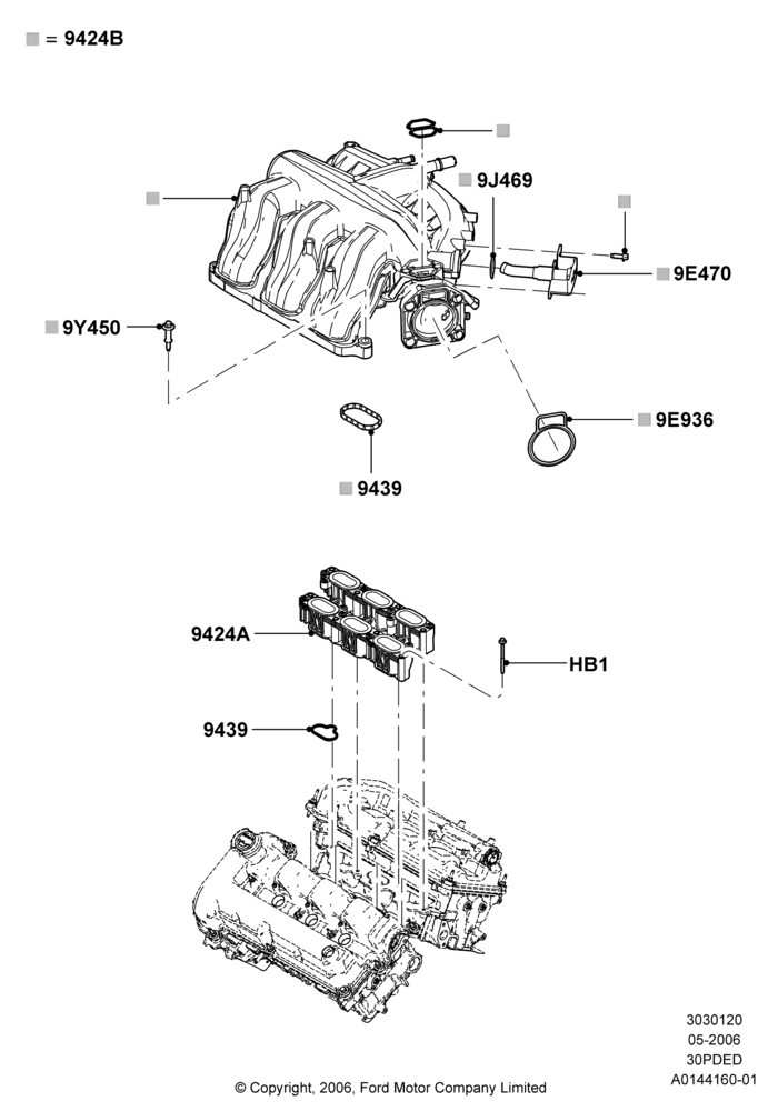 20C - Intake Manifold, 3.0 V6 24V DOHC EFI Modular; 01/MAY/2006-23/JUN/2008