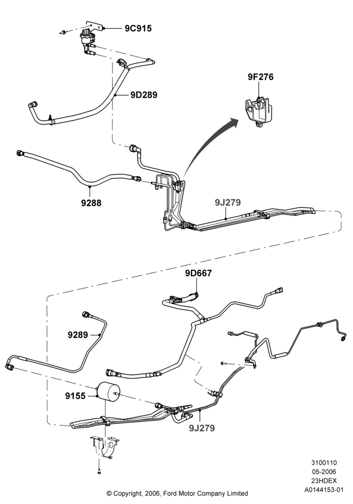 10K - Fuel Lines, 2.3L Duratec-HE (145PS) - MI4; 01/MAY/2006-08/JAN/2007