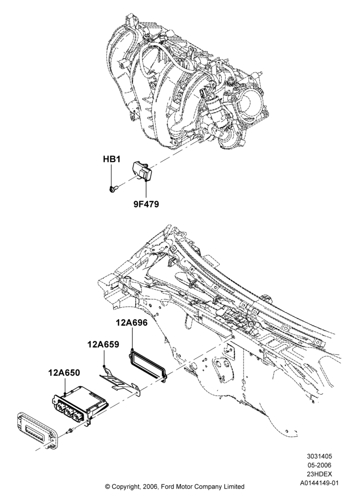 05E - Engine Modules and Sensors, (+) North American Markets, 2.3L Duratec-HE (145PS) - MI4; 01/MAY/2006-23/JUN/2008