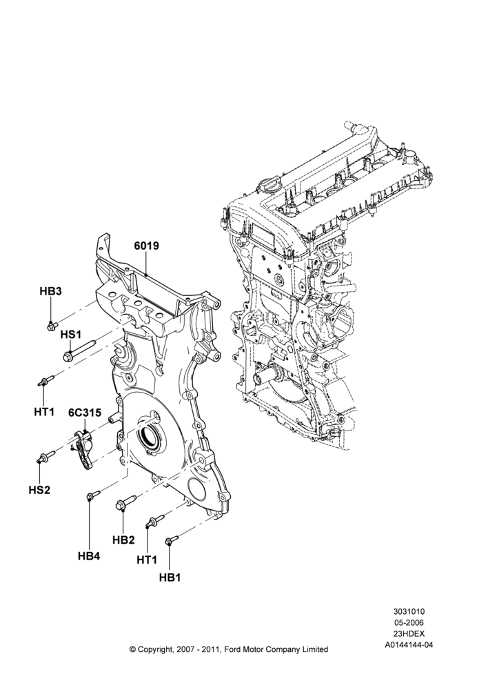 Timing Gear Covers, 2.3L Duratec-HE (145PS) - MI4