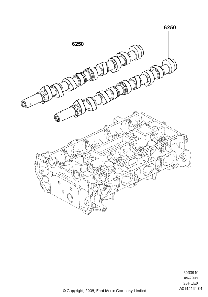 Camshaft, 2.3L Duratec-HE (145PS) - MI4