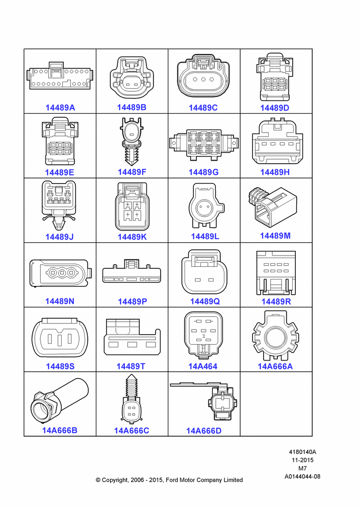 40A - Wiring Connectors, Page A; 01/MAY/2006-29/APR/2012