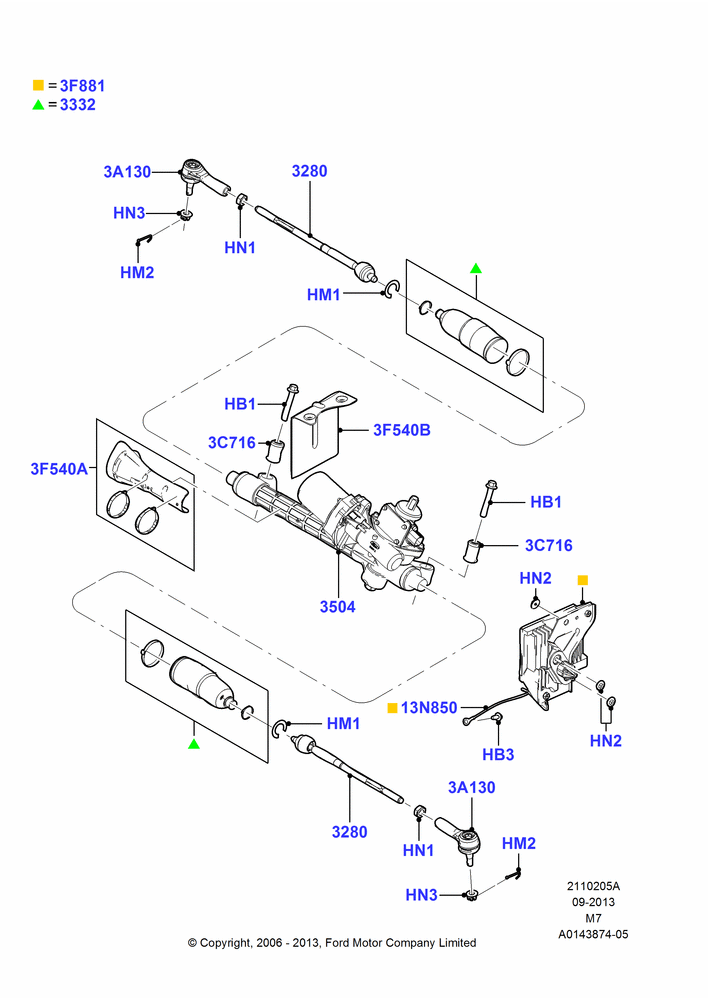 05A - Steering Gear, Gas/Electric Hybrid; 01/MAY/2006-08/JAN/2007