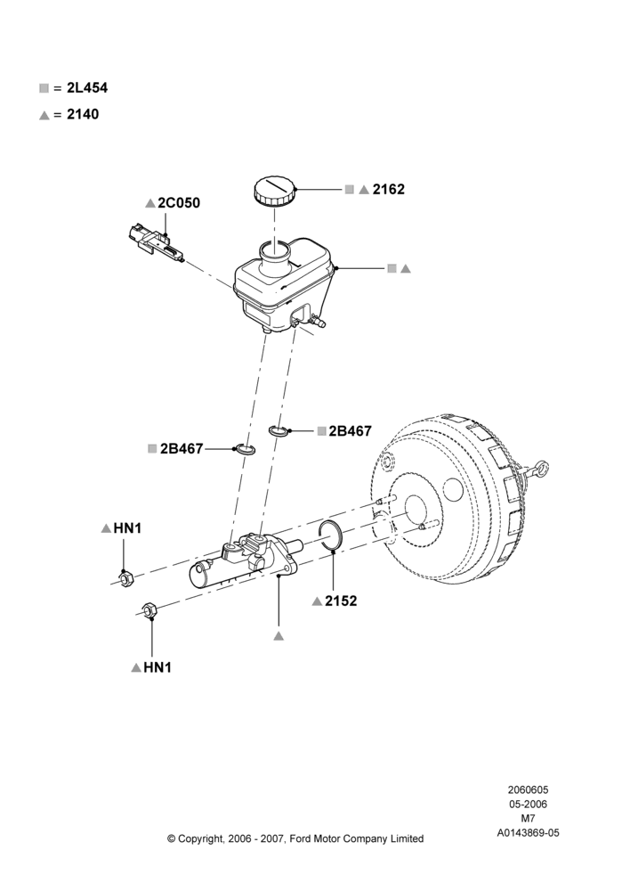 Master Cylinder - Brake System, Less HEV Regenerative Brake System