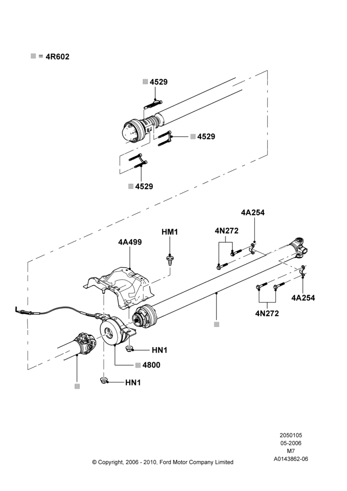 05A - Drive Shaft - Rear Axle Drive; 01/MAY/2006-08/JAN/2007