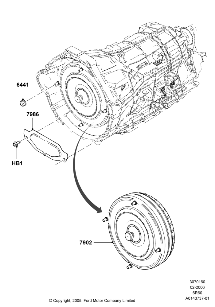 60C - Converter, 6 Speed Auto Transmission 6R60, 6 Speed Automatic Trans (6R80); 30/JAN/2006-29/OCT/2010